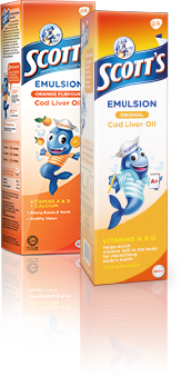Scott's, Scott's emulsion, DHA, perkembangan anak, perkembangan otak, perkembangan kognitif, manfaat minyak hati ikan cod, vitamin A, vitamin D, Kalsium, Omega 3
